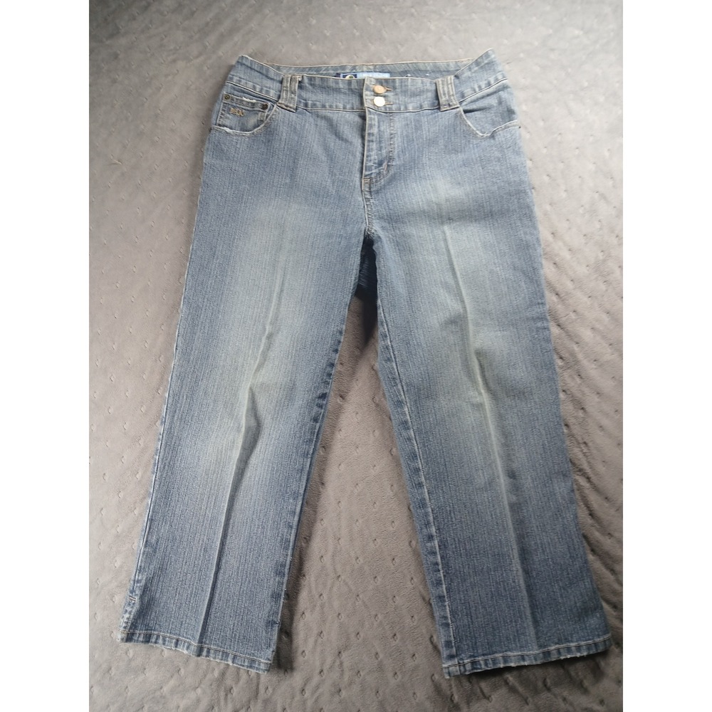 Vtg 90s Y2K Duck Head Jeans Co Womens Size 8 Stretch Denim Capri Pants